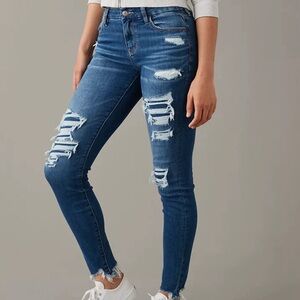 AE Next Level Curvy Patched High-Waisted Jegging